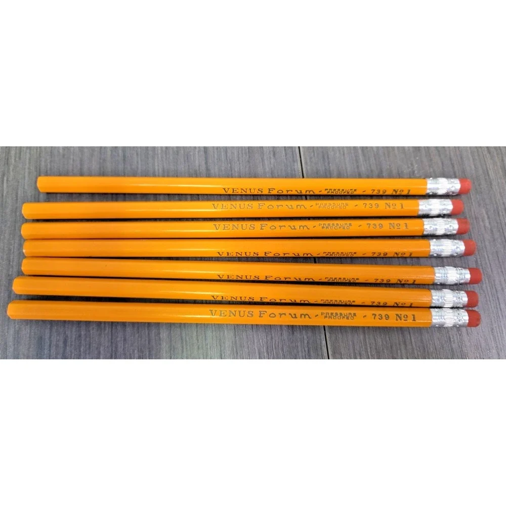 Venus Forum Pencils (7) pressure proofed 739 No 1 Unsharpened New Vintage